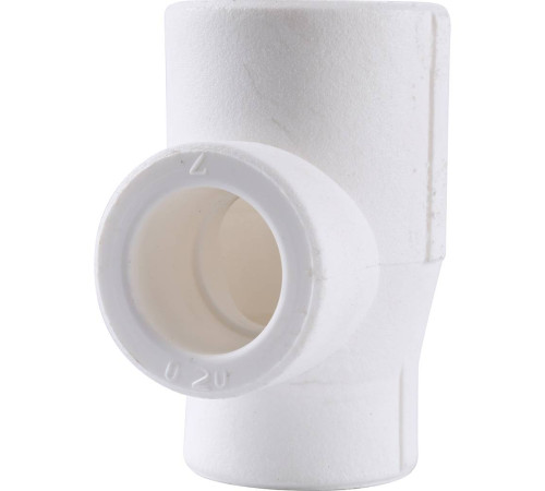 Тройник переходной Kalde 25х20х20 мм белый 3212-tio-252020