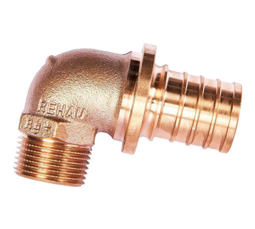 Угольник-переходник REHAU RAUTITAN RX+ 32-R 3/4 наружная резьба бронза 14563511001