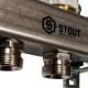 Коллекторная группа из нержавеющей стали с расходомерами STOUT 12 выходов SMS 0917 000012