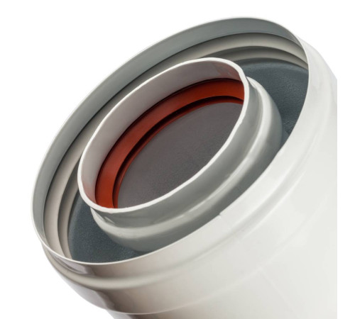 Адаптер дымохода STOUT коаксиальный вертикальный DN 60/100 для Bosch/Buderus SCA-6010-240100