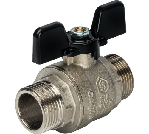 Кран шаровой STOUT полнопроходной НР/НР ручка бабочка 3/4 SVB-0006-000020