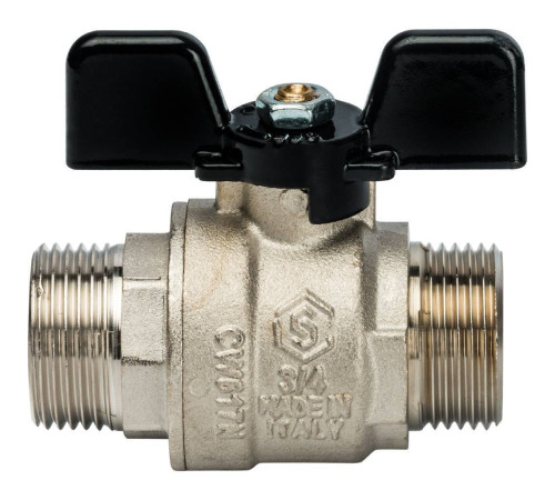 Кран шаровой STOUT полнопроходной НР/НР ручка бабочка 3/4 SVB-0006-000020