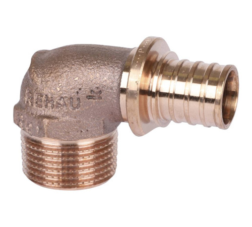 Угольник-переходник REHAU RAUTITAN RX+ 20-R 3/4 наружная резьба бронза 14563491001