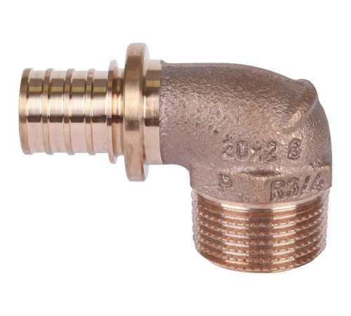 Угольник-переходник REHAU RAUTITAN RX+ 20-R 3/4 наружная резьба бронза 14563491001