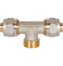 Тройник-переходник STOUT 20х3/4х20 мм с наружной резьбой винтовой SFS-0011-003420