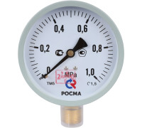Манометр радиальный РОСМА ТМ-510Р.00 100 мм 1 МПа G1/2 00000006819