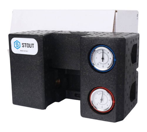Насосная группа STOUT SDG-0002 с термостатическим клапаном 3/4 без насоса SDG-0002-002001