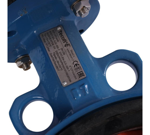 Затвор дисковый поворотный Tecofi VPI4448 DN 250 PN 16 межфланцевый с ручкой VPI4448-02EP0250