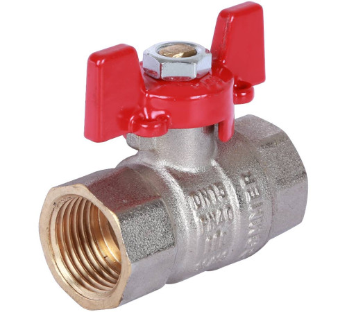 Кран шаровой ROMMER 1/2 ВР/ВР ручка бабочка RBV-0003-0110215