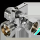 Кран шаровой-тройник Bugatti Minnesota 1/2x1/2x3/4 для сантехприборов 08770004