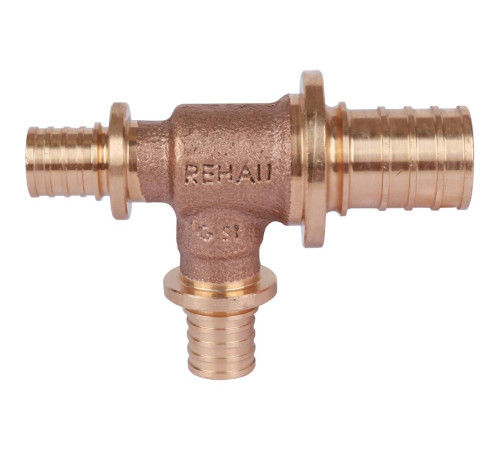 Тройник REHAU RAUTITAN PLATINUM RX 25-16-16 с уменьшенным боковым и торцевым проходами 13777421001