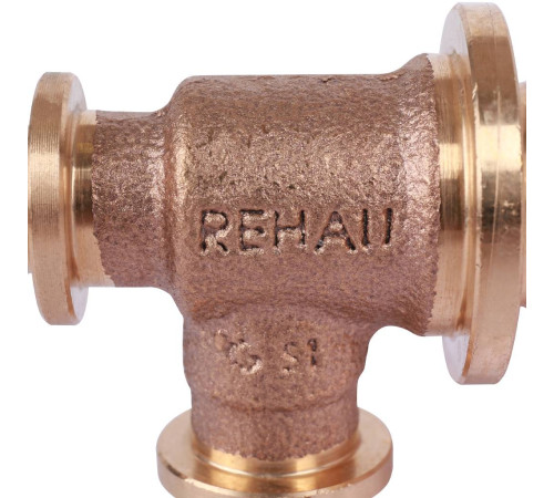 Тройник REHAU RAUTITAN PLATINUM RX 25-16-16 с уменьшенным боковым и торцевым проходами 13777421001
