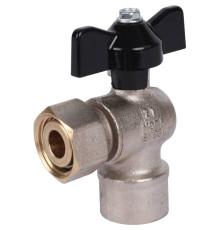Кран шаровой STOUT угловой 1/2x1/2 ВР-накидная гайка бабочка SVB-1010-000015