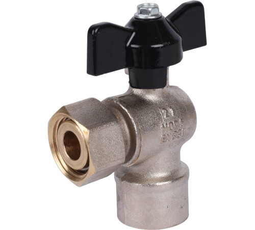 Кран шаровой STOUT угловой 1/2x1/2 ВР-накидная гайка бабочка SVB-1010-000015