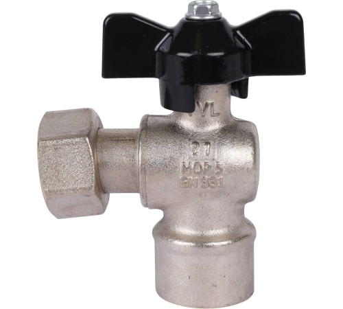 Кран шаровой STOUT угловой 1/2x1/2 ВР-накидная гайка бабочка SVB-1010-000015