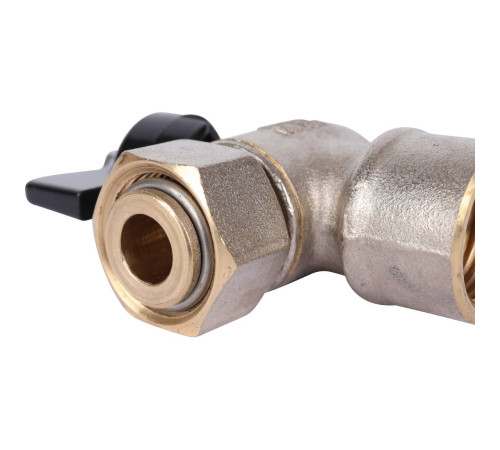 Кран шаровой STOUT угловой 1/2x1/2 ВР-накидная гайка бабочка SVB-1010-000015