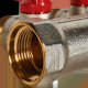 Коллектор с шаровыми кранами STOUT 3/4 x 1/2 на 2 выхода красные ручки SMB 6210 341202