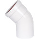 Отвод коаксиальный ROMMER 80 мм 45° M/F RCA-0080-000045
