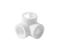 Тройник двухплоскостной Pro Aqua PP-R 25 мм белый PA17310P
