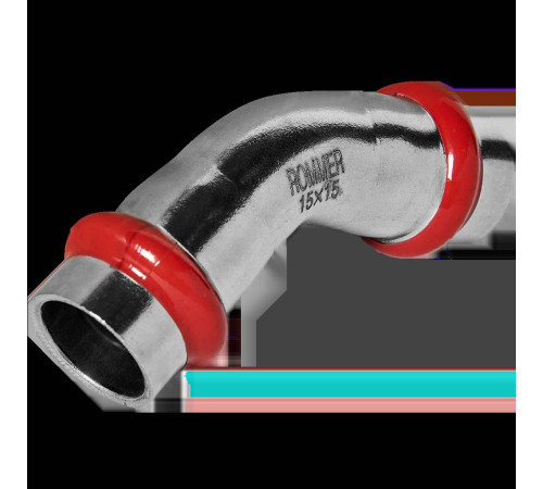 Угольник 45° ROMMER нержавеющая сталь пресс 15 мм RSS-0005-000015