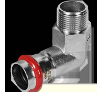 Угольник-переходник 90° ROMMER нержавеющая сталь 22 мм x 3/4 НР RSS-0010-002234