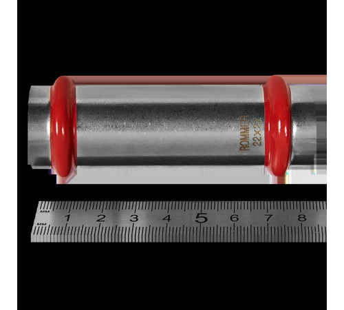 Муфта надвижная прессовая ROMMER 22 мм нержавеющая сталь RSS-0019-000022