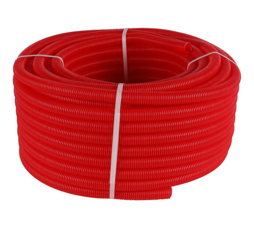 Труба гофрированная STOUT ПНД 23 мм красная для труб 16 мм SPG-0002-502316