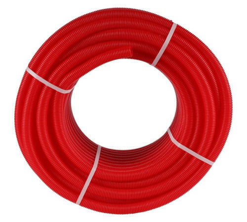 Труба гофрированная STOUT ПНД 23 мм красная для труб 16 мм SPG-0002-502316