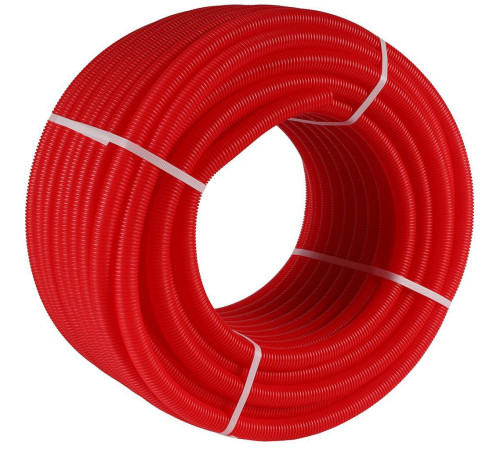 Труба гофрированная STOUT ПНД 23 мм красная для труб 16 мм SPG-0002-502316