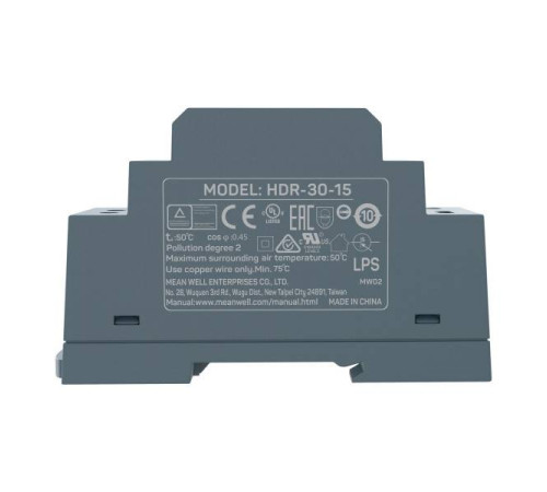 Сетевой адаптер ectoControl MeanWell 14 В 1.5 А на DIN-рейку ec01063