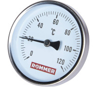 Термометр биметаллический аксиальный ROMMER 80/50 мм 1/2 0-120 °C RIM-0001-805015
