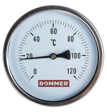 Термометр биметаллический аксиальный ROMMER 100/50 мм 1/2 0-120 °C RIM-0001-105015