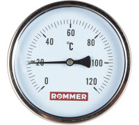 Термометр биметаллический аксиальный ROMMER 100/75 мм 1/2 0-120 °C RIM-0001-107515