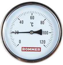 Термометр биметаллический аксиальный ROMMER 100/75 мм 1/2 0-120 °C RIM-0001-107515