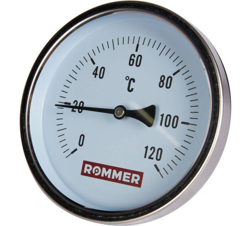 Термометр биметаллический аксиальный ROMMER 100/75 мм 1/2 0-120 °C RIM-0001-107515