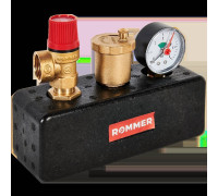Группа безопасности котла ROMMER 1 3 бар до 50 кВт в теплоизоляции RVS-0004-055025