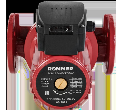 Насос циркуляционный фланцевый ROMMER FORCE 50-120F 380В RPF-0003-50120380