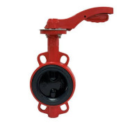 Затвор дисковый поворотный RUSHWORK 200-065-16 Ду 65 Ру 16 межфланцевый с рукояткой 200-065-16