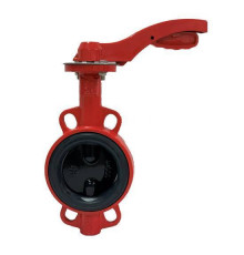 Затвор дисковый поворотный RUSHWORK 200-150-16 Ду 150 Ру 16 межфланцевый с рукояткой 200-150-16