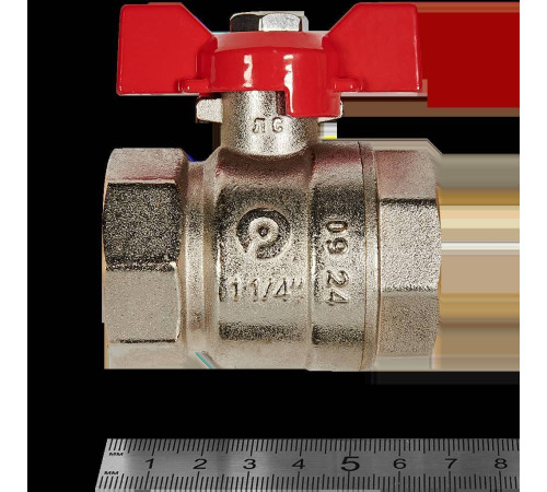 Кран шаровой ROMMER 1 1/4 ВР/ВР ручка-бабочка RBV-0003-2110232