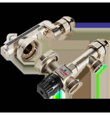 Насосно-смесительный узел ROMMER с термостатическим клапаном 20-55 °C без насоса RDG-0120-005010