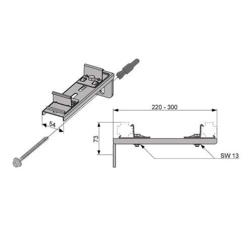 Крепление двойное удлиненное WALLBOX WB 90313