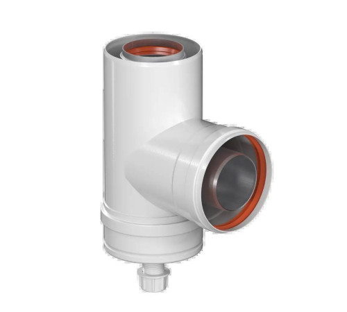 Конденсатоотводчик коаксиальный Т-образный ROMMER 60/100 RCA-6010-000103