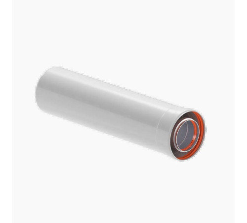 Удлинитель дымохода коаксиальный раструбный ROMMER 80/125 L 500 мм RCA-8125-000500