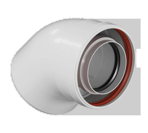 Отвод промежуточный коаксиальный конденсационный ROMMER 45° 80/125 мм RCA-8012-000045