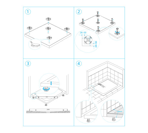 Душевой поддон RGW Stone Tray ST-G 800x800 мм графит 16152088-02