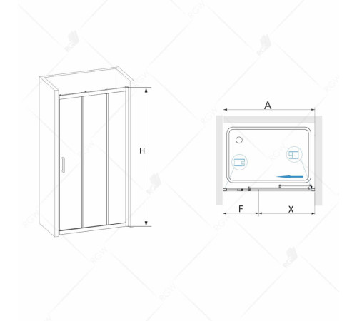 Душевая дверь RGW Passage PA-13 1400 мм раздвижная хром 06081314-11