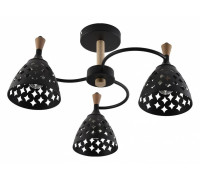 Люстра на штанге Reluce 01515 01515-0.3-03 BK+WOOD