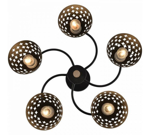 Люстра на штанге Reluce 01515 01515-0.3-05 BK+WOOD