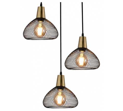 Подвесная люстра 03204-3.9-03 BK+COPPER